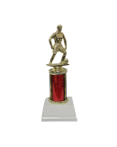 womens soccer trophy red dazzle 10 inch engraving included