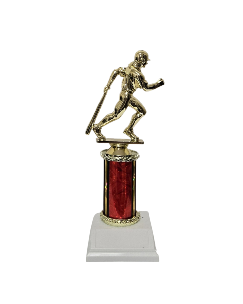 womens baseball trophy 10 inch red dazzle riser engraving included