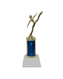 modern dance trophy blue dazzle 10 inch engraving included