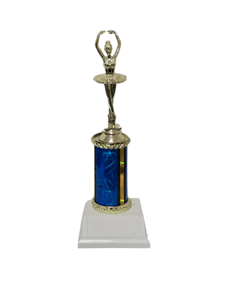 ballet trophy blue dazzle riser 10 inch engraving included