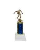 mens soccer trophy blue dazzle 10: inch