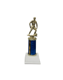 womens soccer trophy blue dazzle 10 inch engraving included