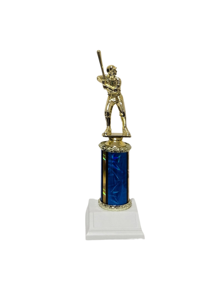 mens baseball trophy blue dazzle 10 inch engraving included