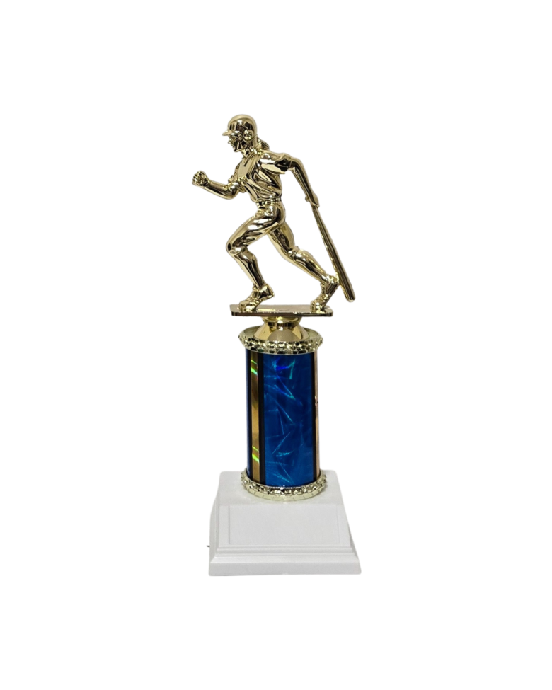 womens baseball trophy blue dazzle 10 inch engraving included